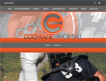 Tablet Screenshot of cochraneminorball.ca